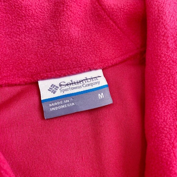 Columbia NWOT Women's Light Weight Fleece, Half Zip Pull Over, Pink, Size Medium - Picture 2 of 10